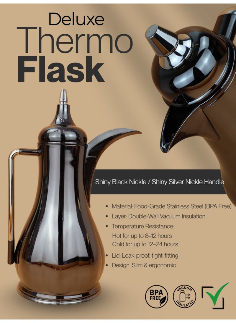 Raz طقم فاخر لقارورة القهوة والشاي - مصنوع من الفولاذ المقاوم للصدأ عالي الجودة بمقبض أنيق - Image 2